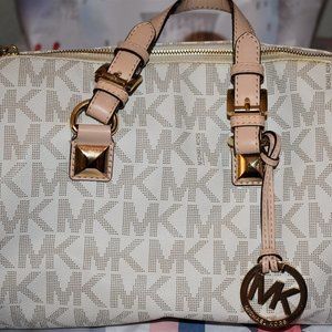 Micheal Kors Large Purse, Light Beige and Rose Gold | Bolsa de Michael Kors